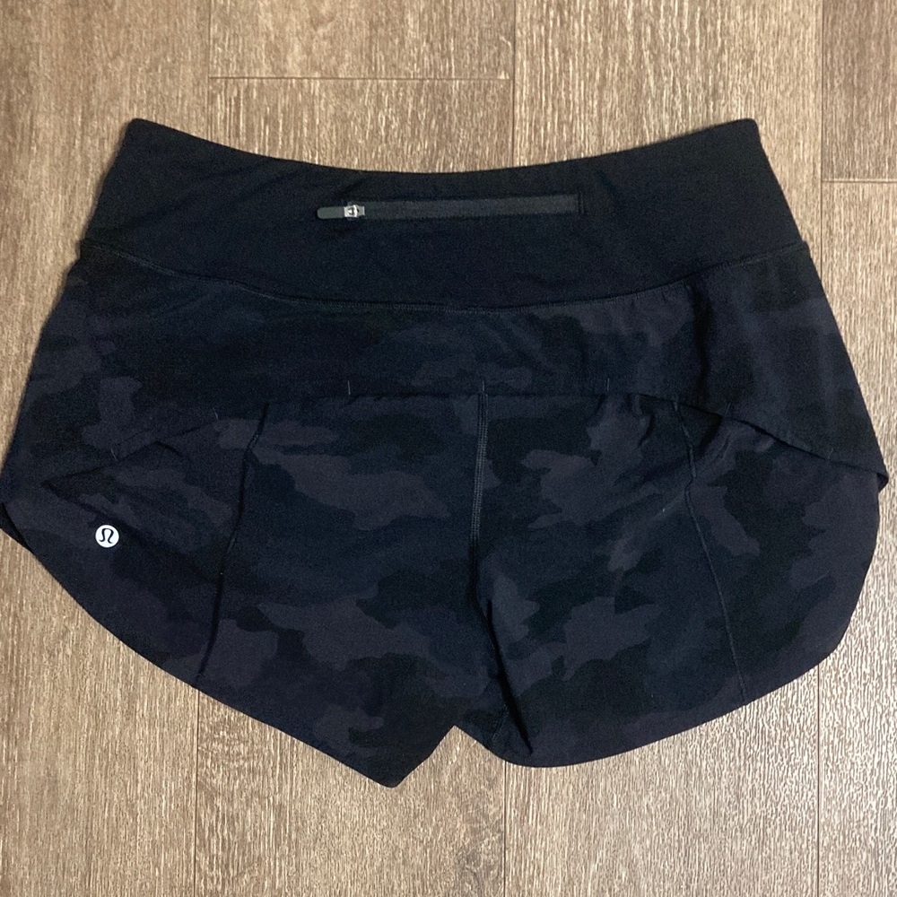 lululemon athletica Black Camo Run Shorts - Picture 2 of 5